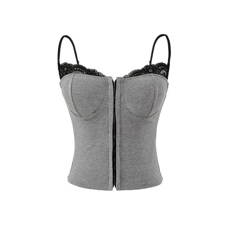 NURO Women's Strapless Contrast Trim Top, Slim Fit Crop Bustier