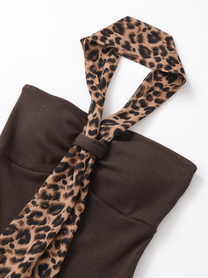 NURO Women's Strapless Crop Top, Contrast Trim Sleeveless Bustier