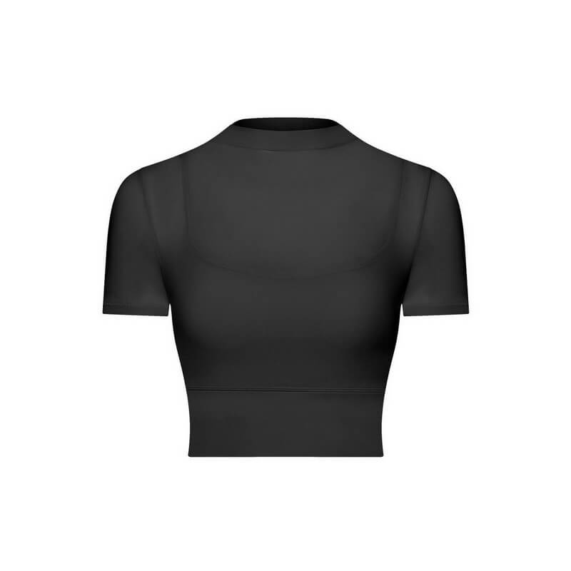 NURO Women's Strapless Mesh Sports Bra Top with Padded Cups