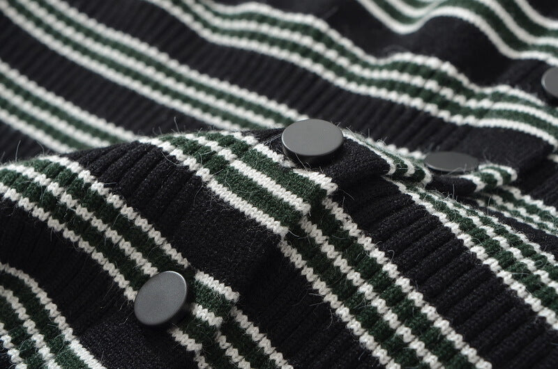 NURO Women's Striped Knit Cardigan and Shorts Set, Drawstring Waist Lounge Set