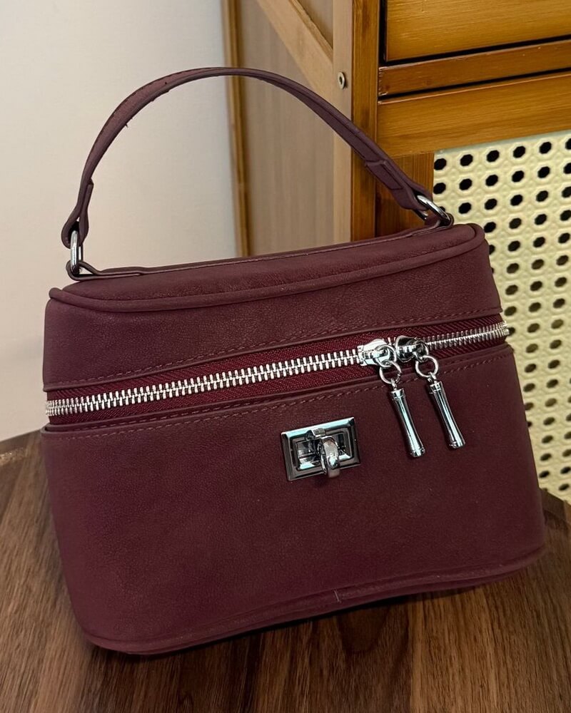NURO Women's Suede-Lock Mini Crossbody Bag Everyday Chic Shoulder Purse