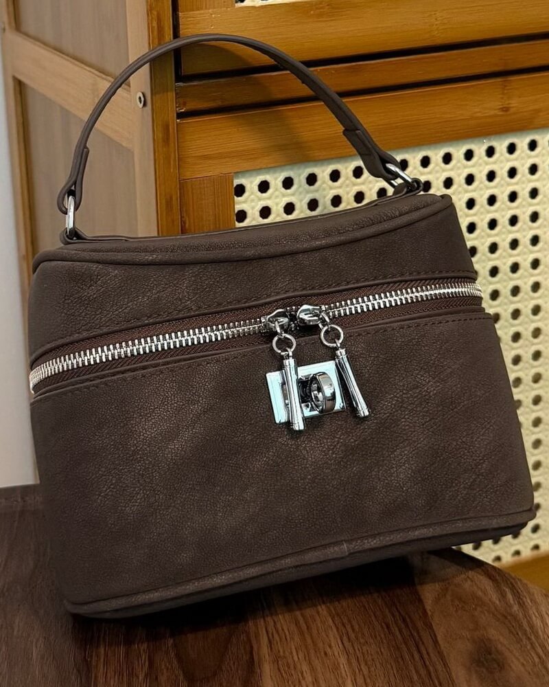 NURO Women's Suede-Lock Mini Crossbody Bag Everyday Chic Shoulder Purse