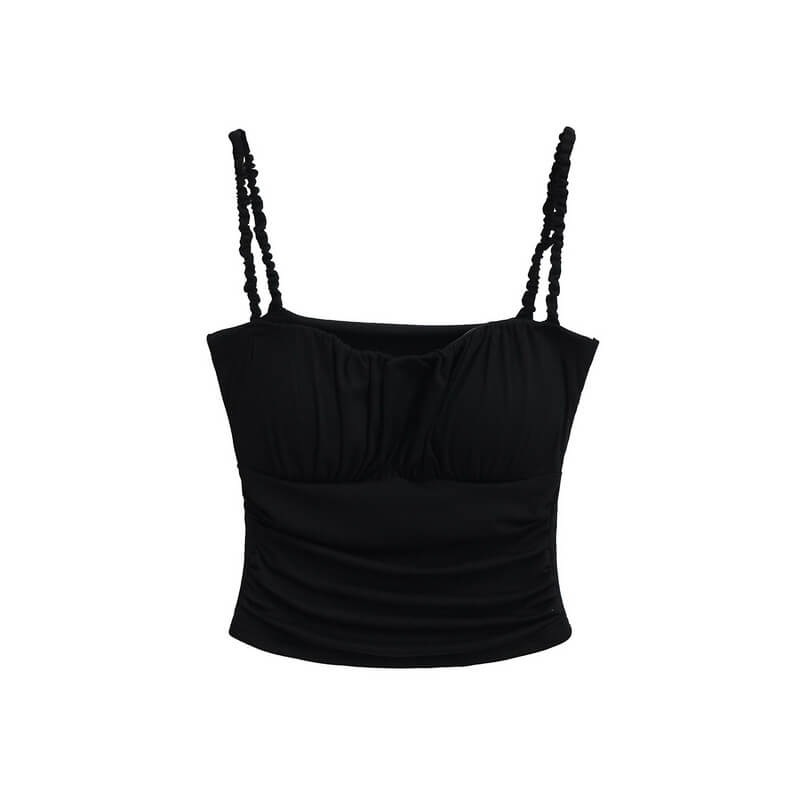 NURO Women's Sweetheart Neckline Cami, Casual Sleeveless Crop Top