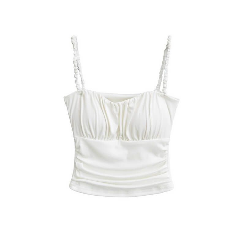 NURO Women's Sweetheart Neckline Cami, Casual Sleeveless Crop Top