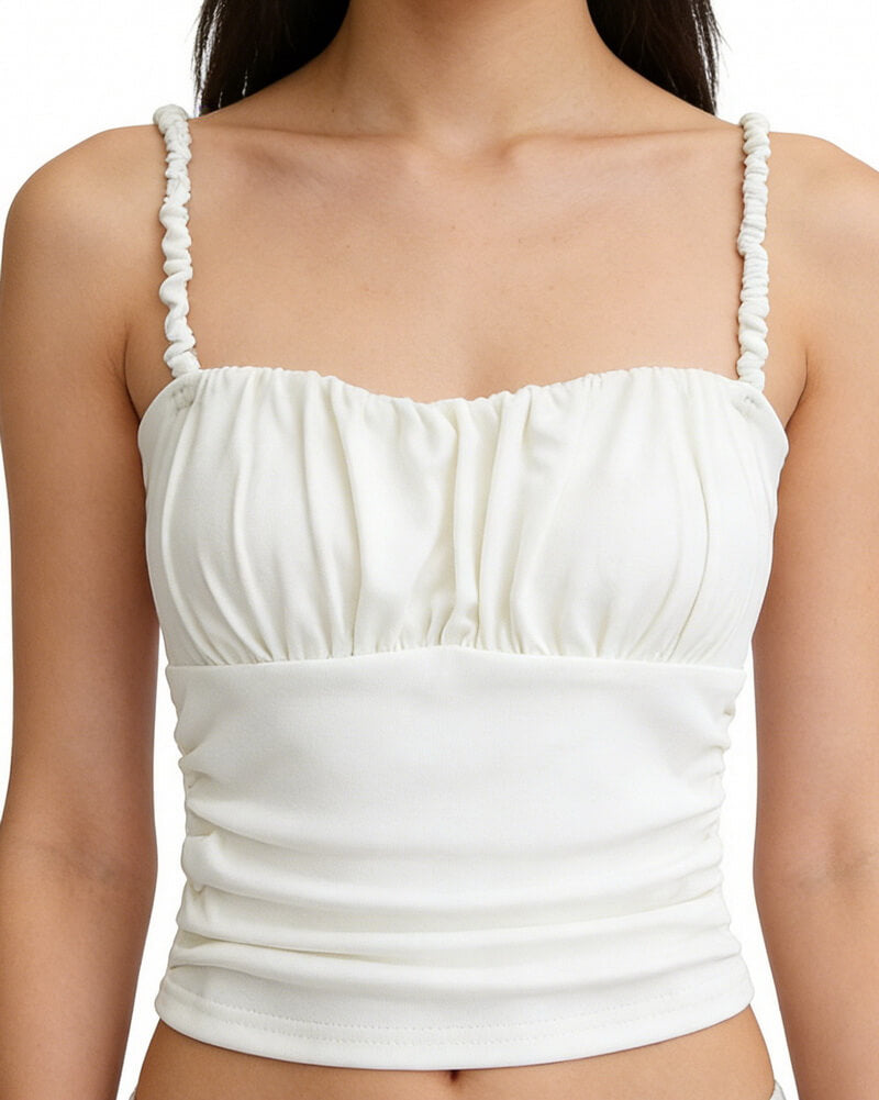 NURO Women's Sweetheart Neckline Cami, Casual Sleeveless Crop Top