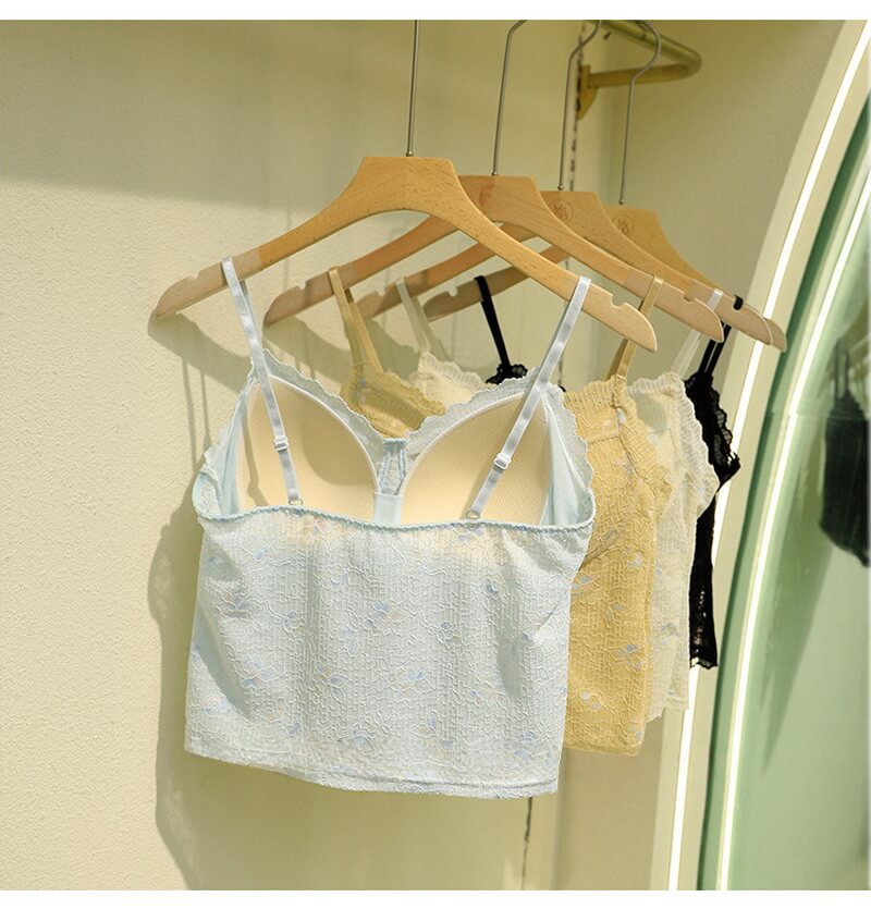 NURO Women's Underwire Lace Strappy Bandeau, Built-In Bra Tube Top