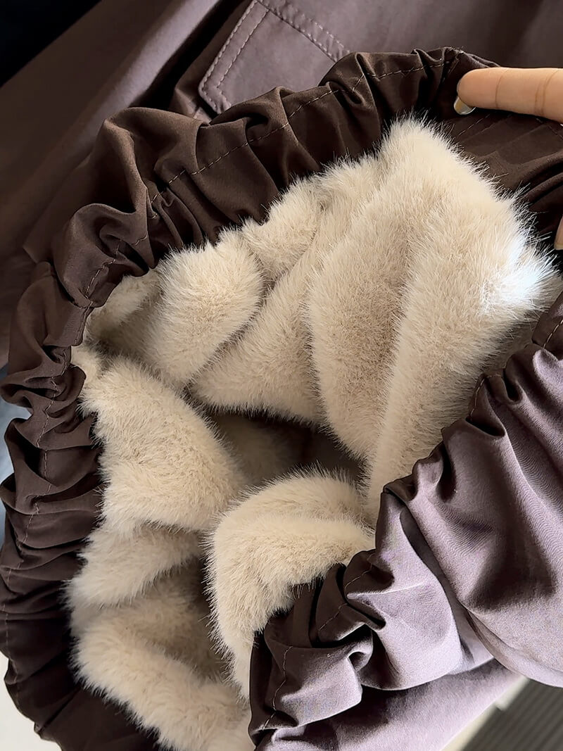 NURO Women's Utility Fleece Jacket – Oversized Workwear Coat with Large Pockets