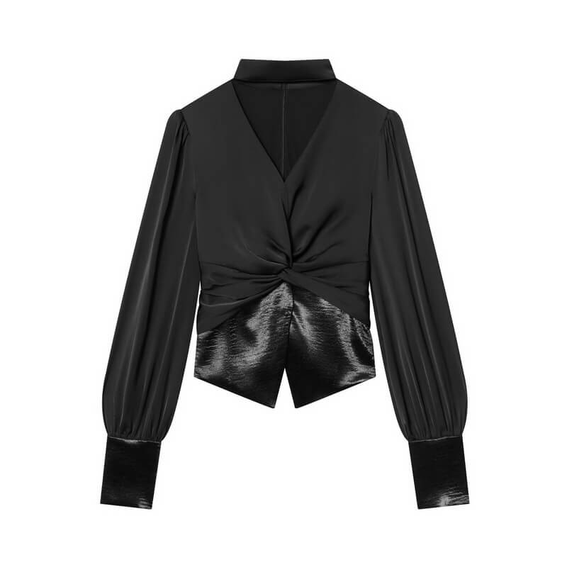 NURO Women's V-Neck Halter Wrap Top