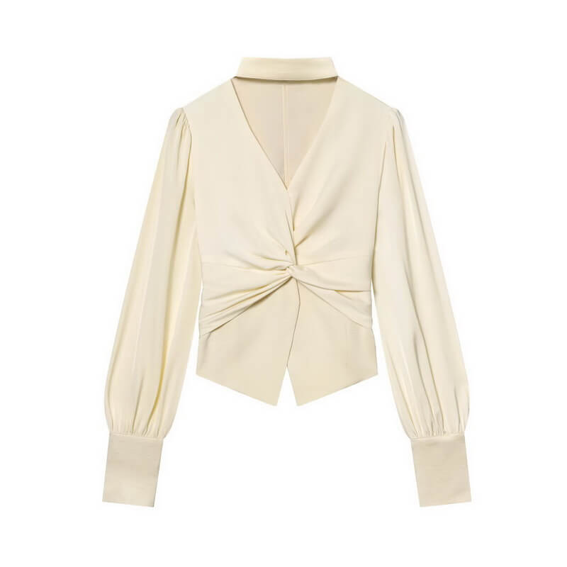 NURO Women's V-Neck Halter Wrap Top