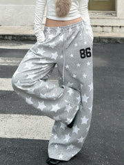 NURO Women's Wide-Leg Cargo Sweatpants, Loose Fit Dance Pants for Casual Wear