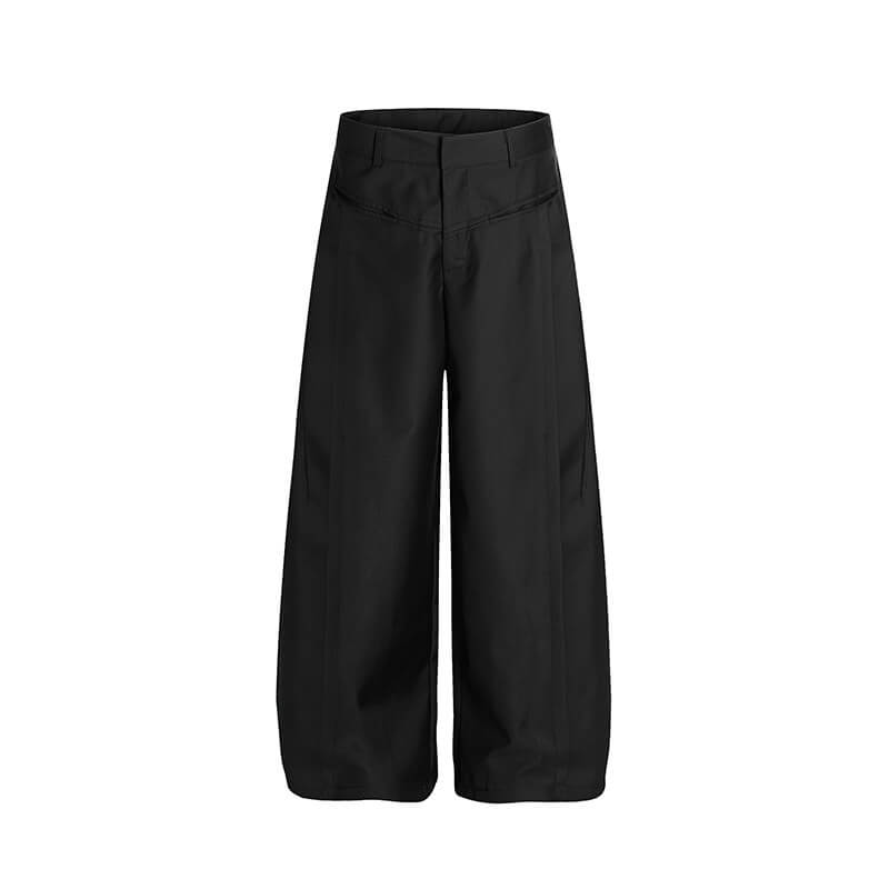 NURO Women's Wide-Leg Trousers, High-Waisted Loose Fit Pleated Dress Pants