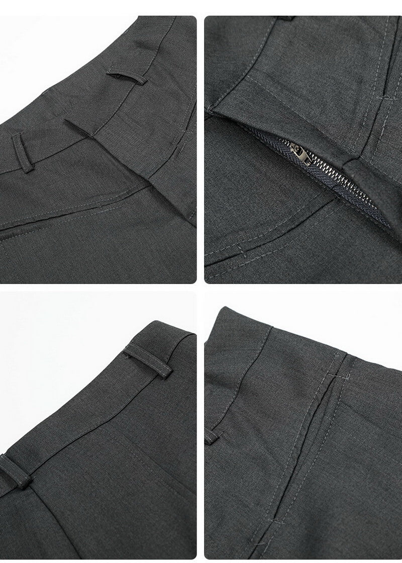 NURO Women's Wide-Leg Trousers, High-Waisted Loose Fit Pleated Dress Pants