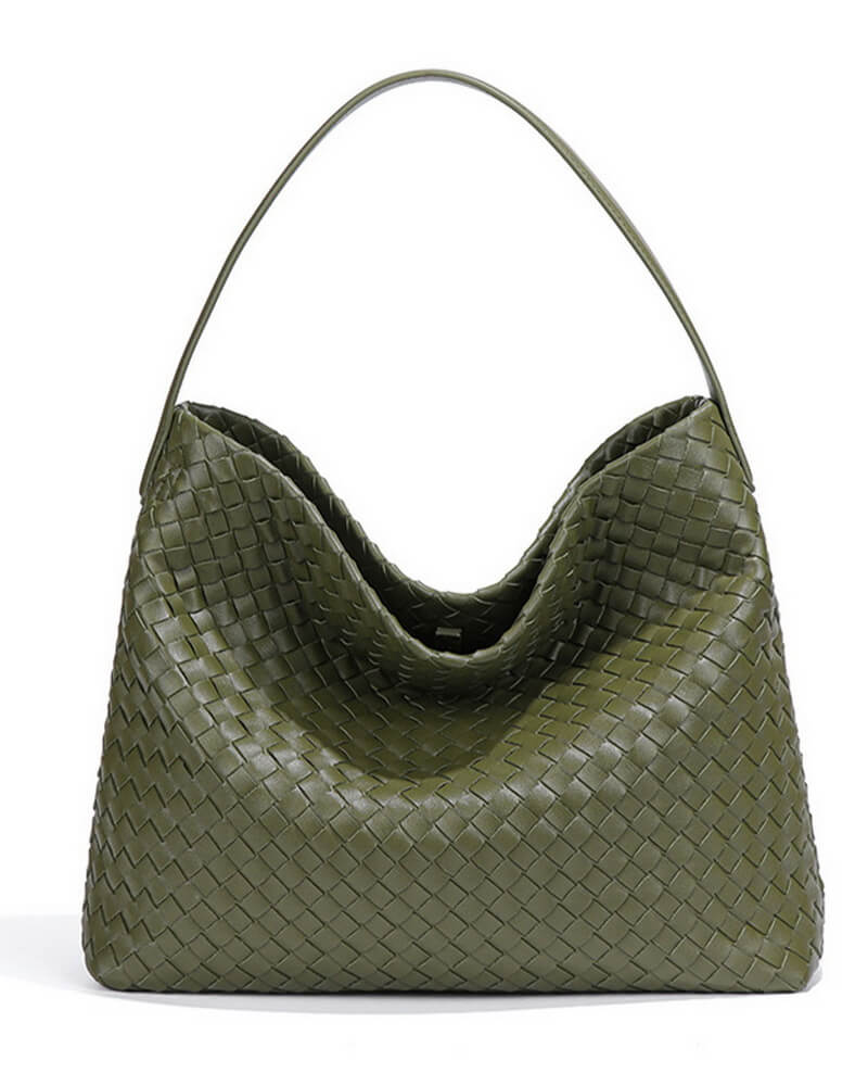 NURO Women's Woven Bucket Bag Large Bohemian Shoulder Tote Bag