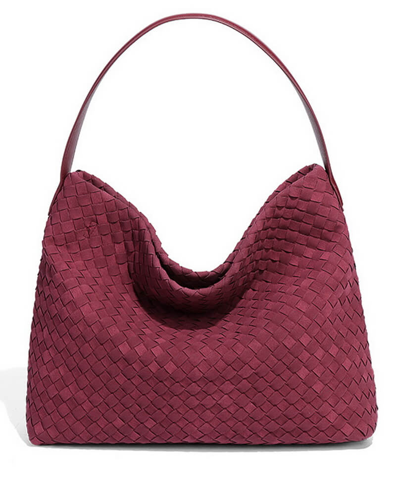 NURO Women's Woven Bucket Bag Large Bohemian Shoulder Tote Bag