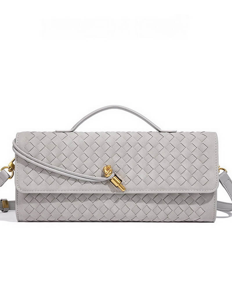 NURO Women's Woven Satchel Bag Medium Structured Shoulder Bag