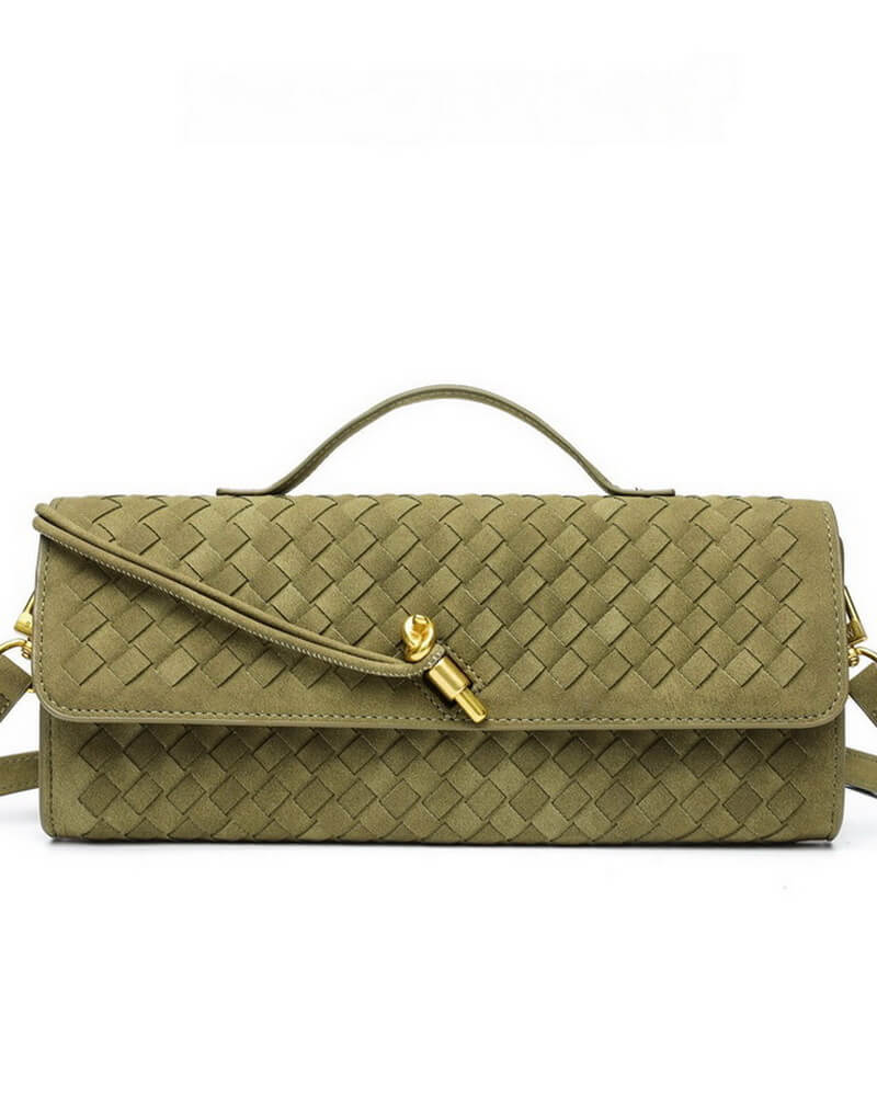 NURO Women's Woven Satchel Bag Medium Structured Shoulder Bag