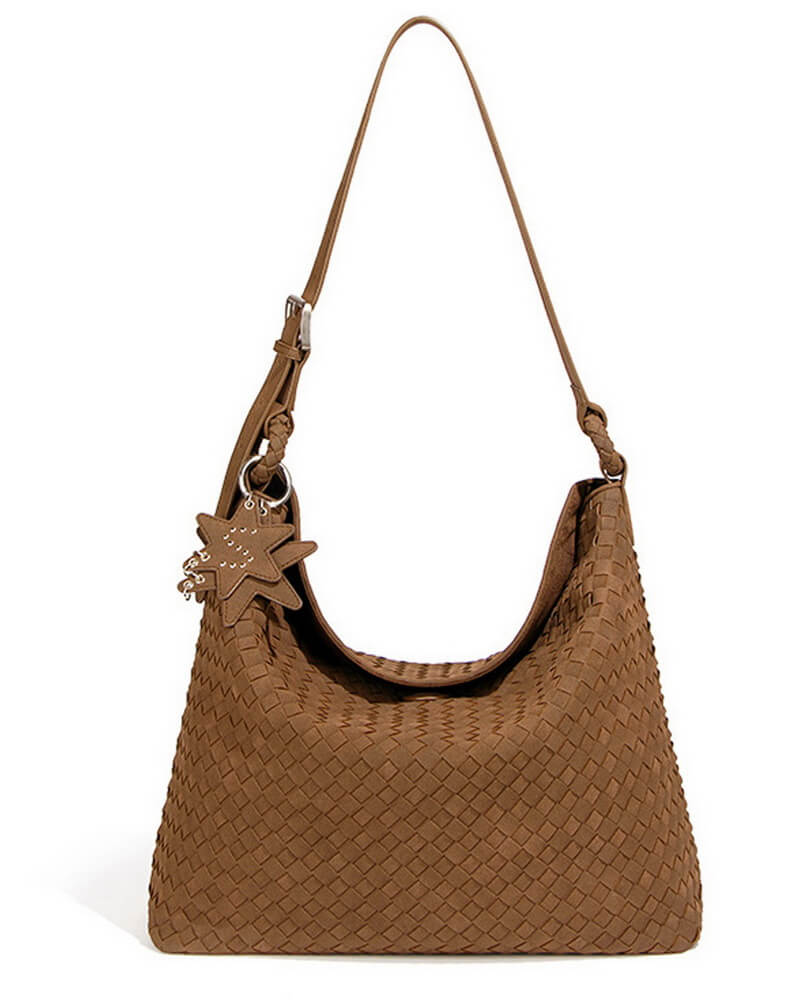 NURO Women's Woven Tote Bag Large Minimalist Shoulder Bag