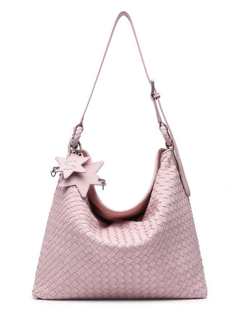 NURO Women's Woven Tote Bag Large Minimalist Shoulder Bag