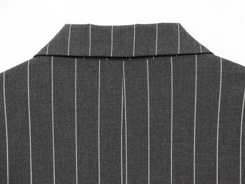 NURO Women's Wrap Front Blazer and Trousers Set