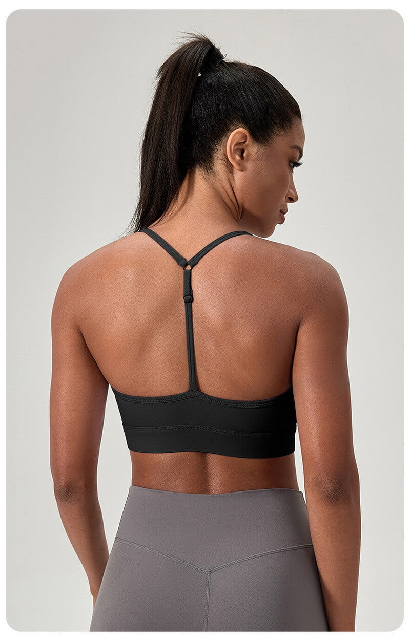 NURO Women's Y-Back Racer Seamless High Support Sports Bra