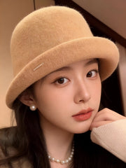 NURO Wool Blend Folded Brim Bucket Hat