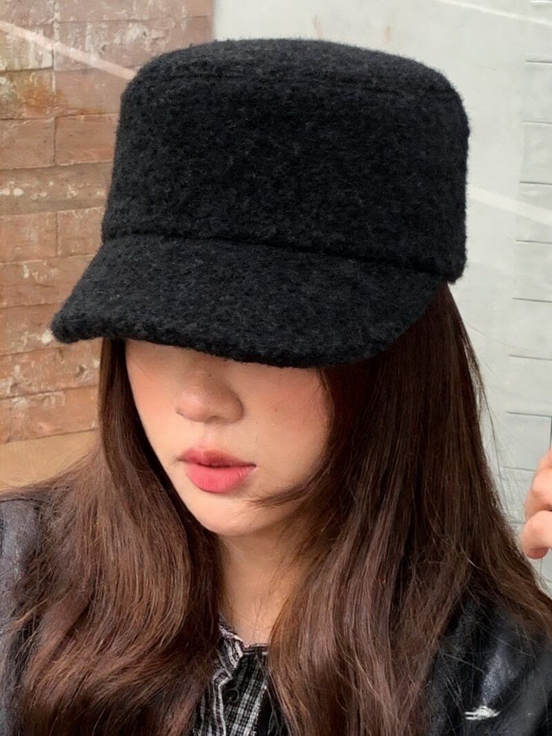 NURO Wool Blend Round Crown Beret