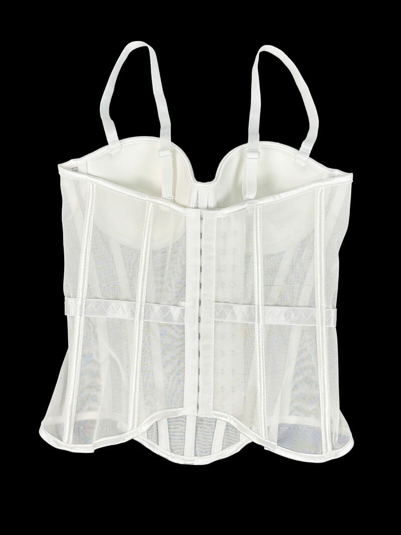 NURO Women's Bustier Corset Top – Underbust Padded Bustier with Removable Straps & Boning