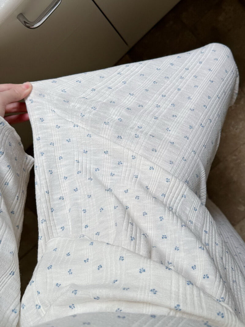 NURO Women's Floral Print Lounge Set with Built-in Bra, Long Sleeve Comfy Pajamas, Thick Warm Sleepwear for Fall Winter Spring