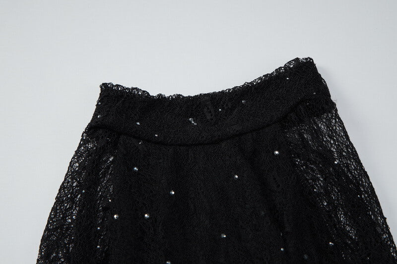 NURO Women's Sheer Mesh Sparkle Sequin Bodycon Dress, High Neck Long Sleeve Midi Dress for Winter