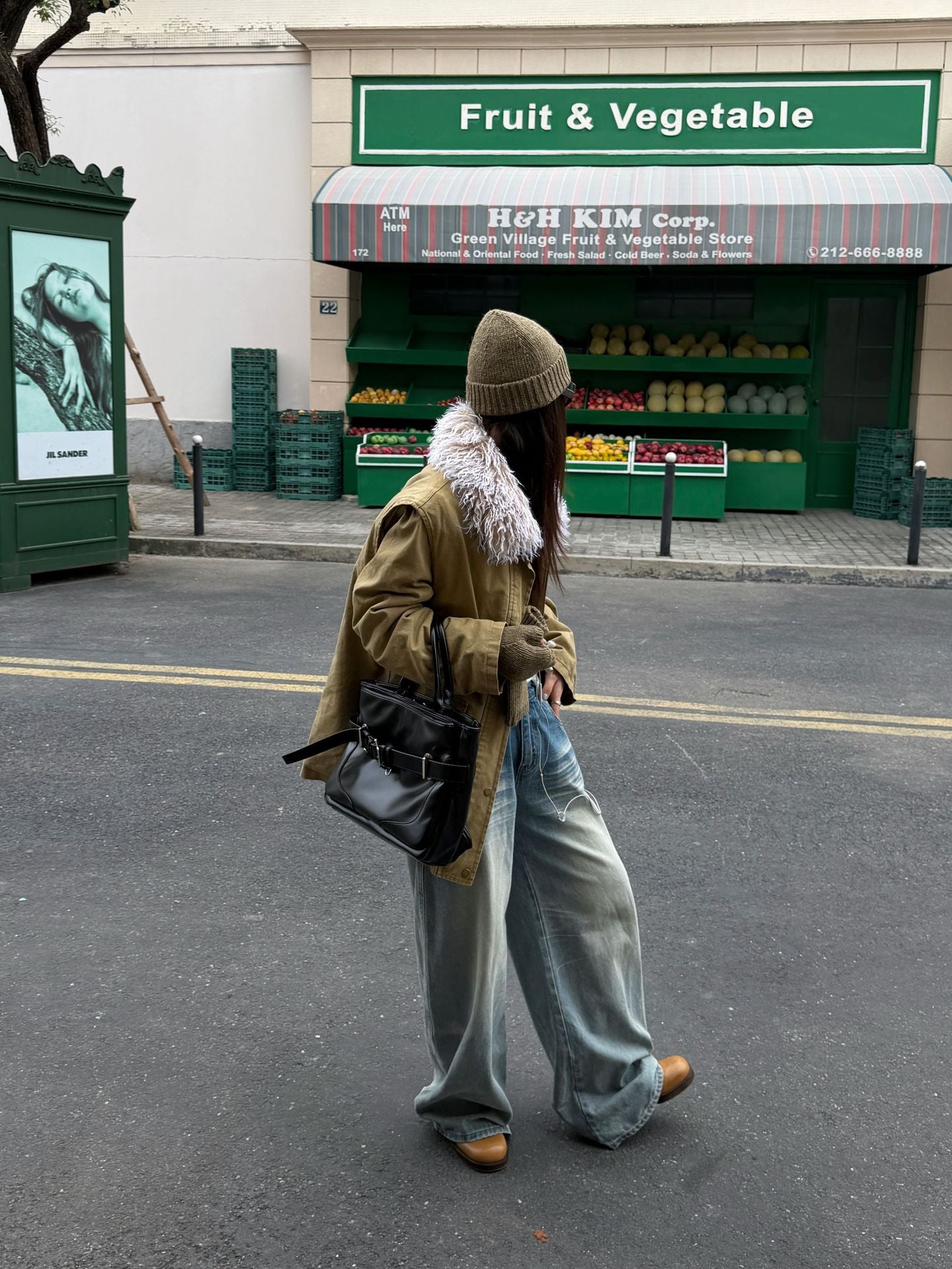 NURO Women's Baggy Vintage Denim Jeans - High-Temp Shaping, Distressed Wash, Loose Cargo Pants with Fleece Lining, Low Rise Streetwear (Light Blue)