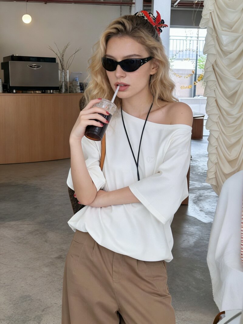 NURO Cargo Joggers for Women - High-Temp Shaping Wide Leg Pants, Low Rise Streetwear Drawstring Trousers with Ankle Cuffs