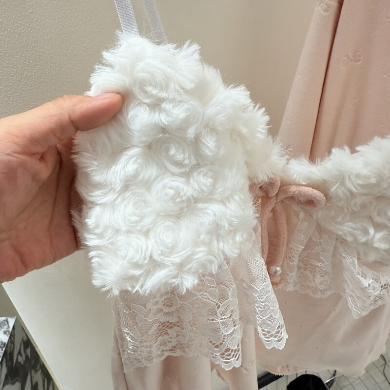 Women's Plush Pajama Set 3-Piece, Soft Fleece Loungewear with Elegant Design, Cozy Sleepwear for Winter, Spring, and Fall