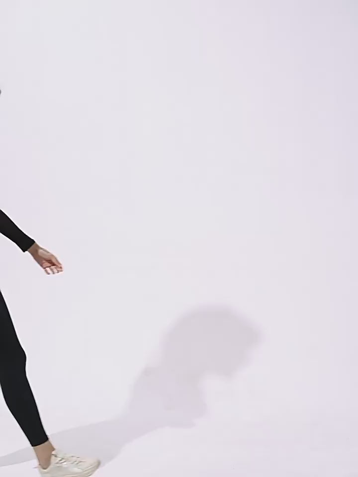 Load video: NURO Women's Mesh Long Sleeve Crop Top with Padded Bra