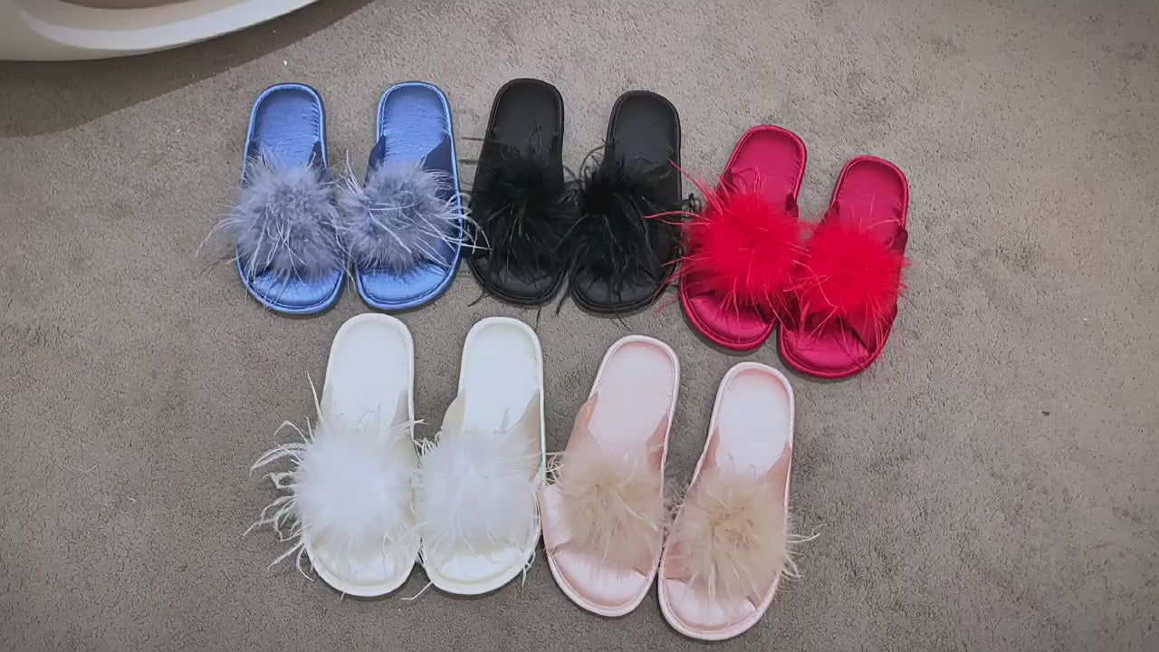 Load video: NURO Floral Embellished Slide Sandals for Women