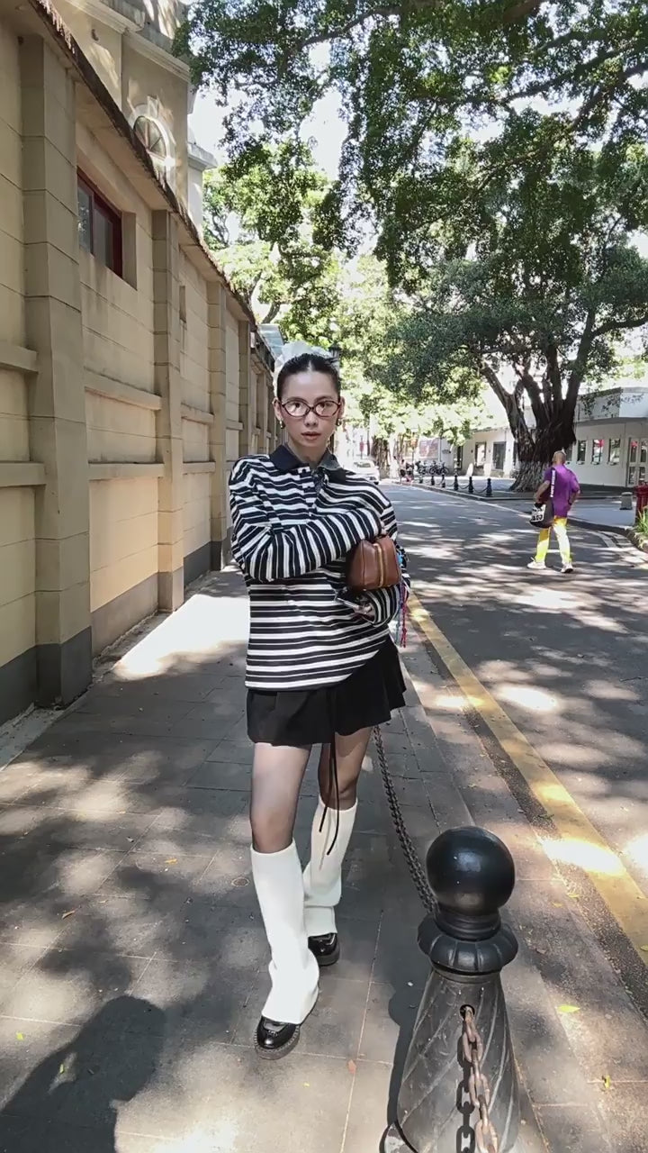 Load video: NURO Color Block Striped Hoodie, Oversized Pullover Sweatshirt with Graphic Print, Unisex Streetwear Long Sleeve Top