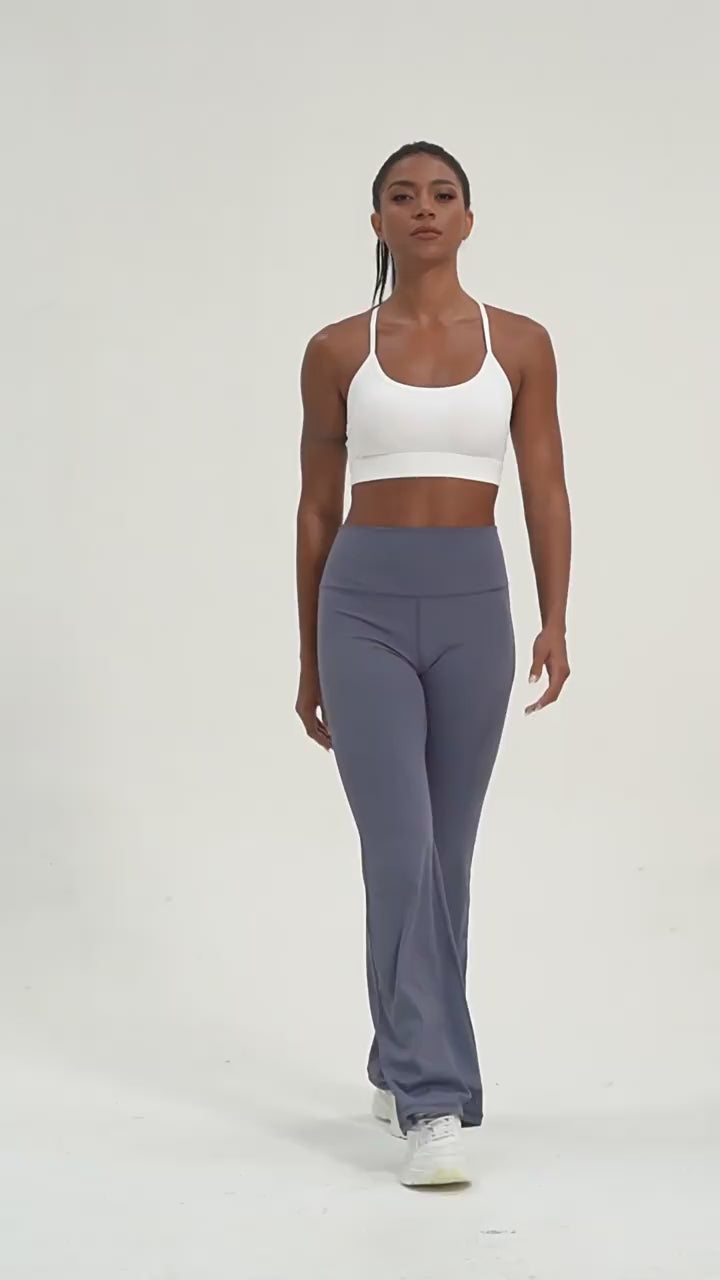 Load video: NURO Women's Y-Back Racer Seamless High Support Sports Bra