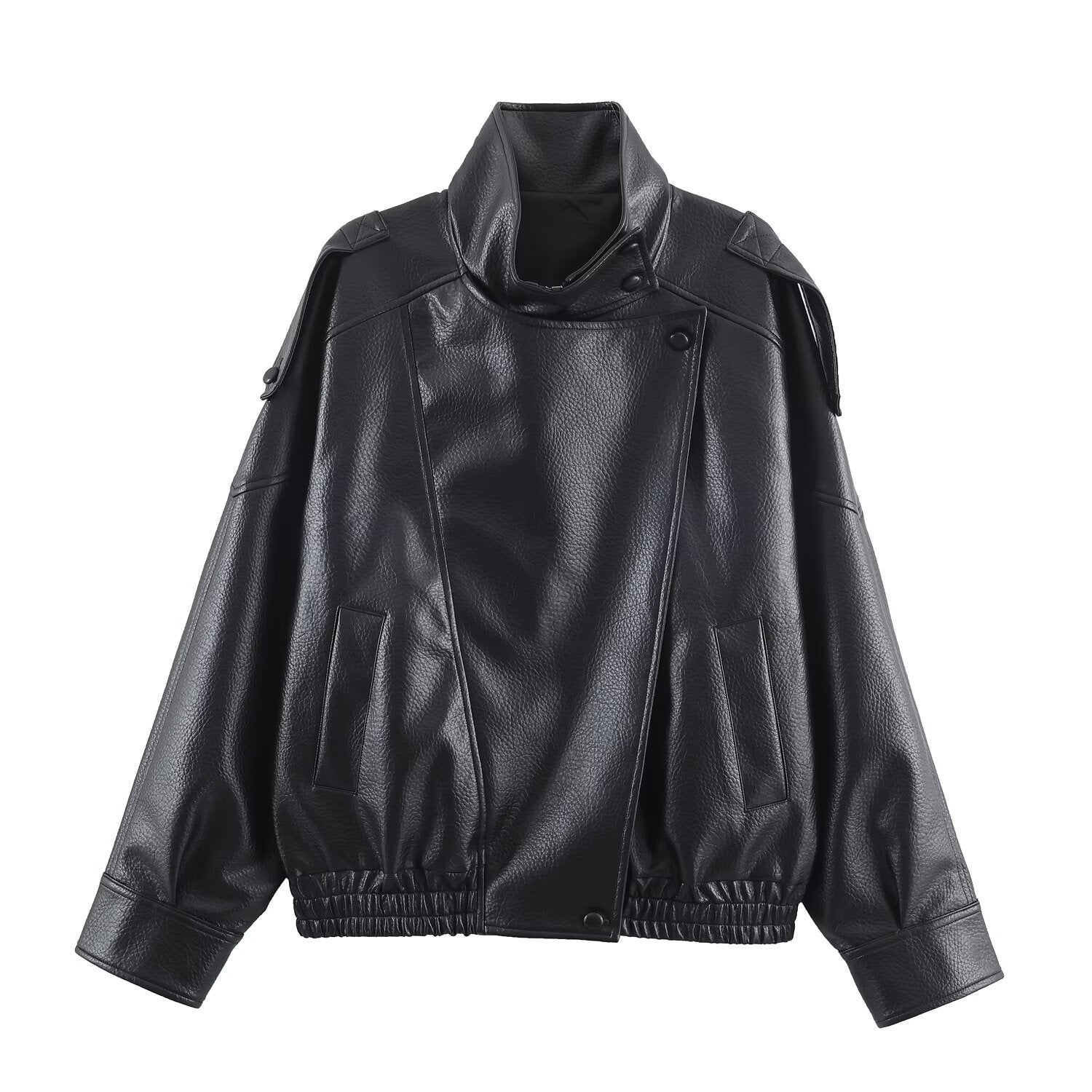 NURO Quilted Faux Leather Jacket for Women